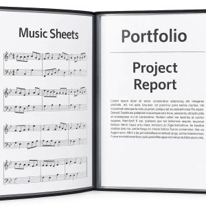 13 Presentation Folder with Clear Display Sleeve Pockets for Music Sheets Portfolios and Project Reports