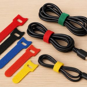 20 Reusable Fastening Cable Ties Nylon Cord Organizer Straps Hook and Loop Wire Management Wraps for Electronics