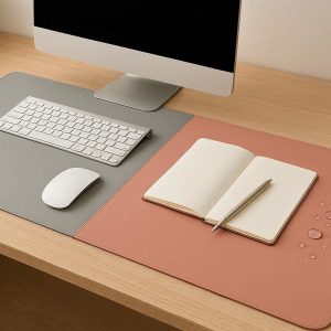 25 Dual Sided PU Leather Desk Pad Waterproof Large Mouse Pad Writing Mat for Office Home Decor