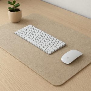 28 Natural Felt Desk Pad Large Wool Felt Keyboard Mouse Mat Cushion for Warm Minimalist Office Decor
