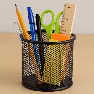 Metal Mesh Office Pen Holder Cup Desk Storage Baskets for School Classroom Supplies Organization